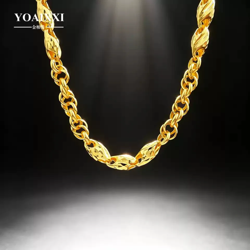 金相惜 金相惜足金999半空心不可调节骑士链项链男士项链 · 足金999